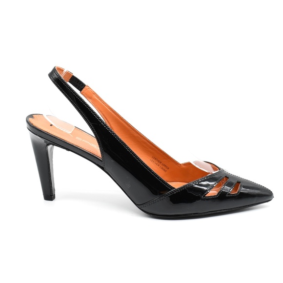 Via Spiga Shoes - Via Spiga Patent Leather Cut Out Gable Sling Back